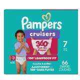 NEW $42  (7) 66ct Pampers Baby 360 Fit Diapers