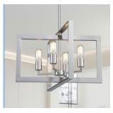 NEW $108 Brushed Nickel Chandelier Modern 4-Light