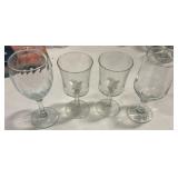 Four Assorted Wine Glasses