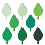 New MISSING 19 Green Leaf Cardboard Decoration...