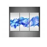 NEW $65 Artistic Abstract Blue Like Wave Wall