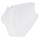 8 Pack Cushioned Quarter Crew Socks
