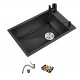 $138 Bar Black Stainless Steel Single Bowl
