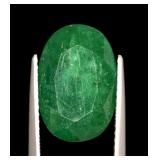 $4,650 App 6.1 ct Cert. Brazilian Emerald gemstone