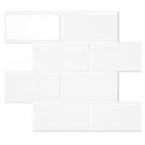 NEW $50 White 10-Sheet Peel and Stick Subway Tile