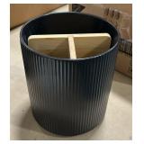 $30 Black Ceramic Ribbed Utensil Holder