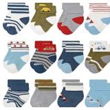 NEW 12 Pairs (0-6M) Baby Boy Socks