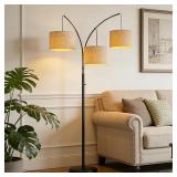 SEALED $127 80' Arc Floor Lamp w/Remote & Dimmable