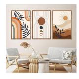 $100 3 Panels of Framed Wall Art, Boho