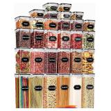 NEW $90 30 Pack Airtight Food Storage Containers