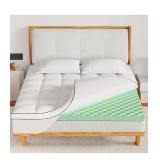 SEALED $90 (K) Memory Foam Mattress Topper