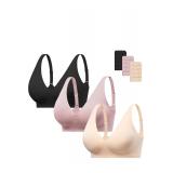 MISSING $34 3-Pack (L) Deep V Bras for Women