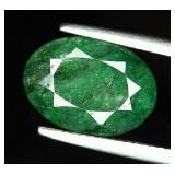 $4,200 App 4.6 ct Cert. Brazilian Emerald gemstone