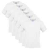 New Gildan Men's Crew T-Shirt 6 Pack, White, XL