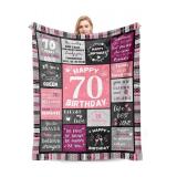 SEALED 70th Birthday Gifts Blanket  for Women