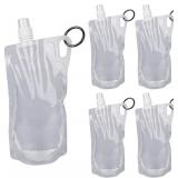 NEW 5PK Collapsible Water Bottles Hiking w/O Clips