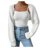 New $41 Women's Cropped Cardiga Bolero Shrug...