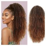 NEW $40 Ponytail Extension Wig Curly Clip-In