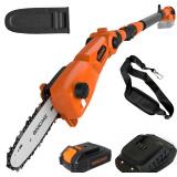 New $80 GARCARE Pole Chain Saw Cordless...