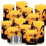 MISSING NEW 12PK LED Pillar Candles w/ Remote