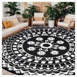 SEALED $130 Capslpad Round Outdoor Rug for...