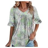 OPENED onlypuff Womens 3/4 Sleeve Tunic Tops...