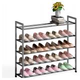 SEALED $47 5-Tier Shoe Rack Adjustable 18-33 Black