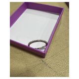 DAMAGED Silver Faux Diamond Ring size 8-10