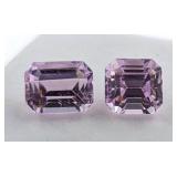 $5,650 App 11.44 ct Pink Kunzite gemstone pair