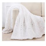 $123 Chunky Knit Blanket Throw 51x63