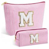 New Initial Makeup Bag - Cosmetic Bag Pink Make...