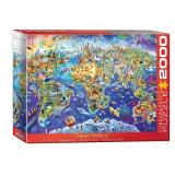 NEW $33 EuroGraphics Crazy World 2000-Piece