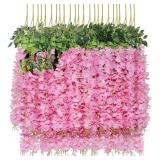 $55 Pauwer Wisteria Hanging Flowers 24 Pack