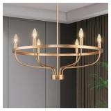 NEW $250 6-Light Gold Chandelier