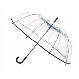 $35 Grand Parapluie Transparent Bordure Noire