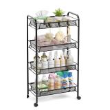NEW $46  4-Tier Rolling Cart