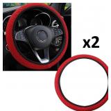 NEW $32 2PK Microfiber Car Steering Wheel Cover