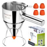 OPENED $37 Stainless Steel Pancake Batter...