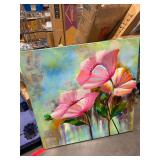 Pink Poppies Real Paint Hanging Painting (40'x40')