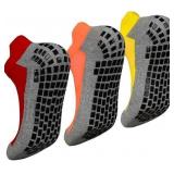 NEW 3PK Anti-Skid Men's Ankle Socks