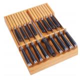 $60 Utoplike in-Drawer Knife Block Bamboo