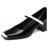 NEW $60 (8) Women's Mary Jane Pumps Squared Toe