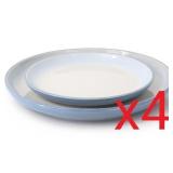 NEW 8PK Kitchen Ceramic Plates (4 -8.5' & 4  11')