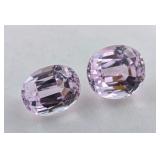 $6,250 App 12.63ct Pink Kunzite gemstone pair