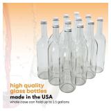 NEW $147 (750ml) 12 Clear Wine Bottles