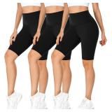New 3 Pack Biker Shorts for Women with Pockets...