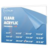 New $60 1-Pack 1/8' (3mm) Thick Clear Acrylic...