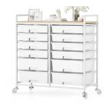 $130 Rolling Storage Cart with 12 Drawers