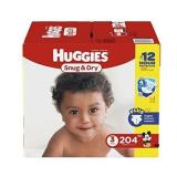 New $60 HUGGIES Snug & Dry Diapers, Size 3, 204...
