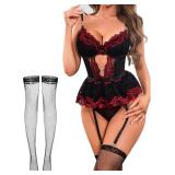 SEALED $38 (L) 4PC Lingerie w/Underwire Pushup